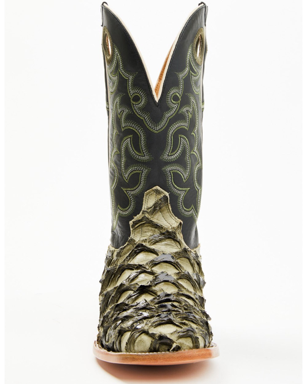 Cody James - Men's Malaga Exotic Pirarucu Western Boots - Broad Square Toe | Olive Cody James - Men's Malaga Exotic Pirarucu Western Boots - Broad Square Toe | Olive