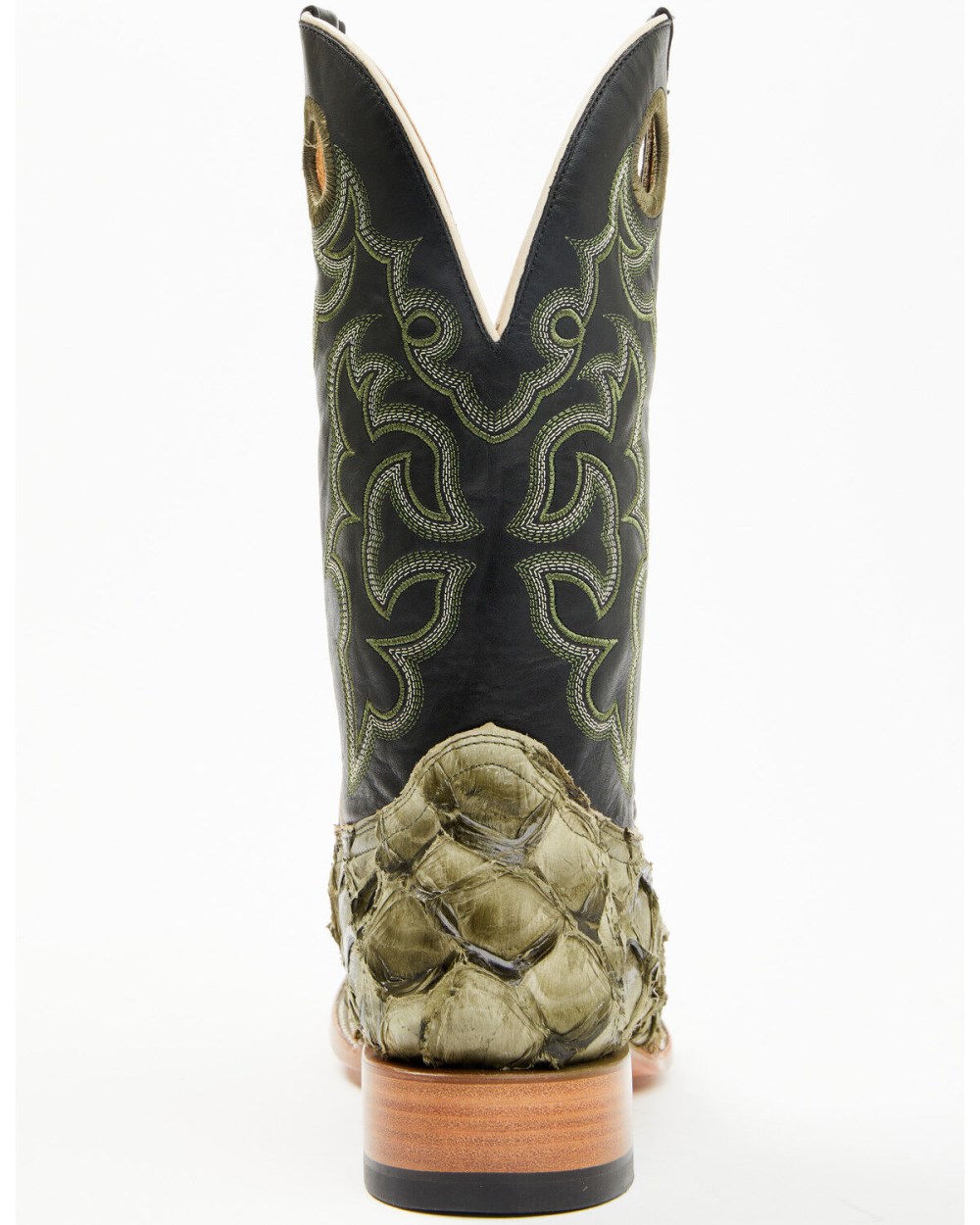 Cody James - Men's Malaga Exotic Pirarucu Western Boots - Broad Square Toe | Olive Cody James - Men's Malaga Exotic Pirarucu Western Boots - Broad Square Toe | Olive