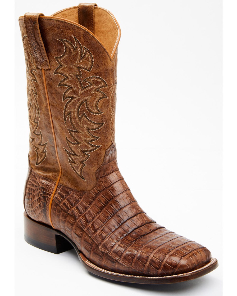Cody James - Men's Nuez Exotic Caiman Skin Western Boots - Broad Square Toe | Tan Cody James - Men's Nuez Exotic Caiman Skin Western Boots - Broad Square Toe | Tan