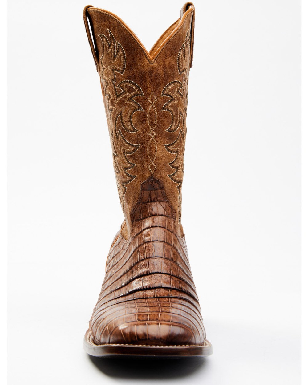 Cody James - Men's Nuez Exotic Caiman Skin Western Boots - Broad Square Toe | Tan