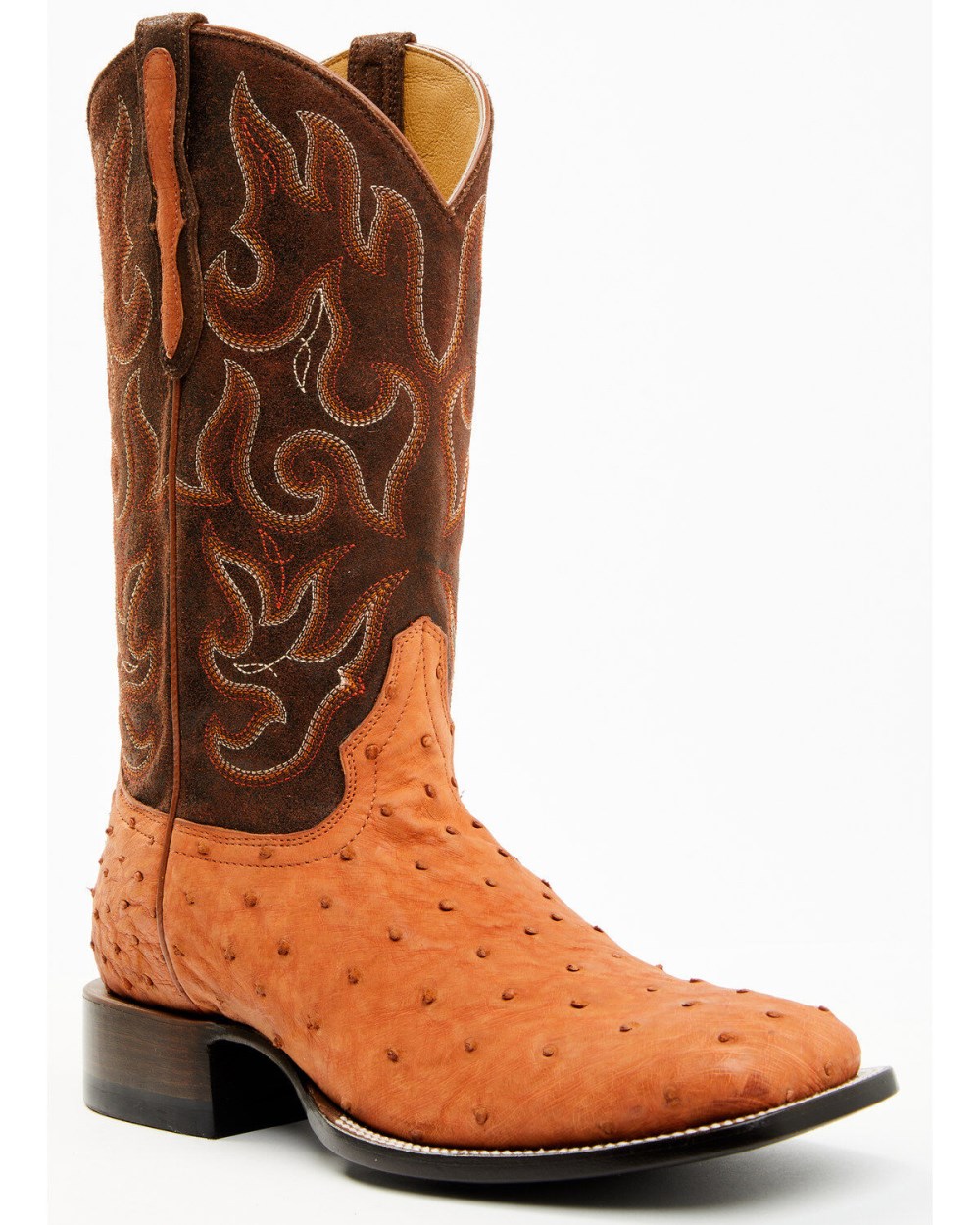 Cody James - Men's Exotic Full Quill Ostrich Western Boots - Broad Square Toe | Tan Cody James - Men's Exotic Full Quill Ostrich Western Boots - Broad Square Toe | Tan