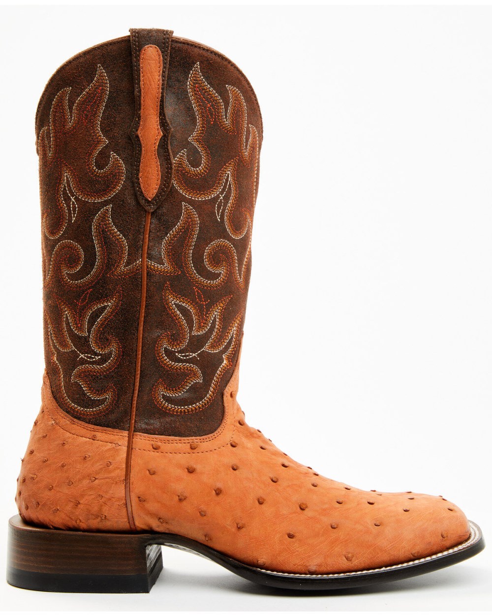 Cody James - Men's Exotic Full Quill Ostrich Western Boots - Broad Square Toe | Tan