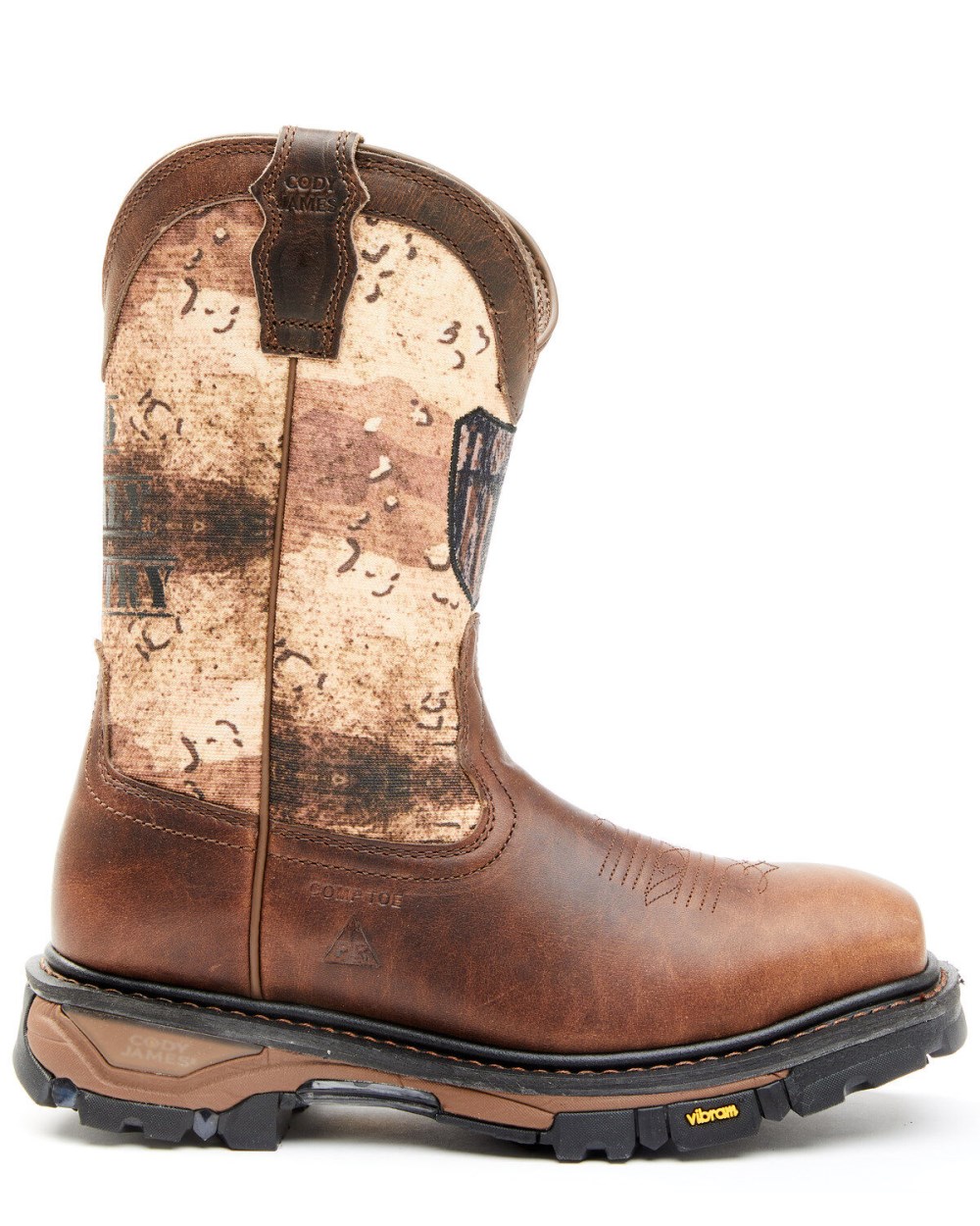 Cody James - Men's Camo Flag Decimator Work Boot - Composite Toe | Brown Cody James - Men's Camo Flag Decimator Work Boot - Composite Toe | Brown