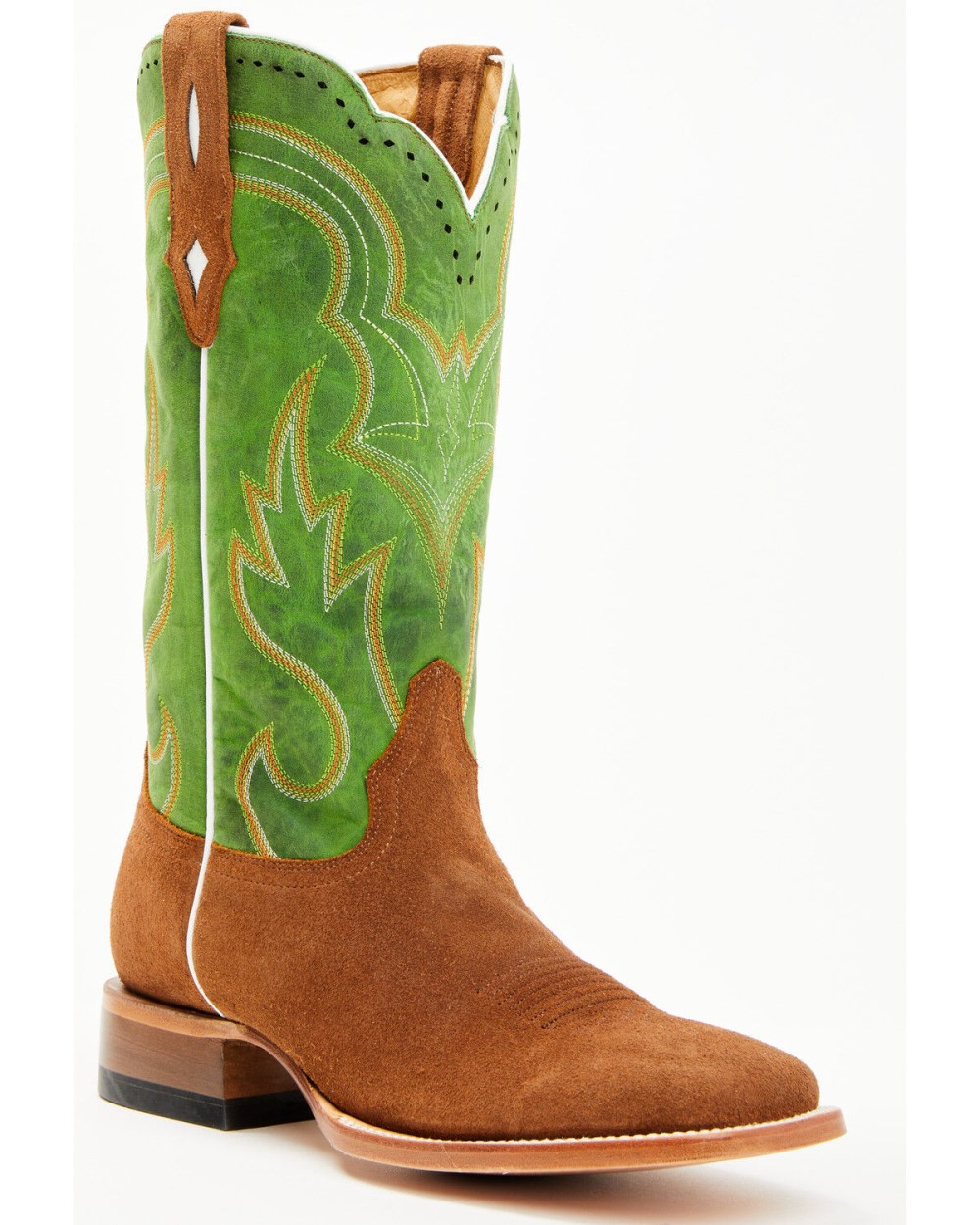 Cody James - Men's Tomahawk Roughout Tall Western Boots - Broad Square Toe | Green Cody James - Men's Tomahawk Roughout Tall Western Boots - Broad Square Toe | Green
