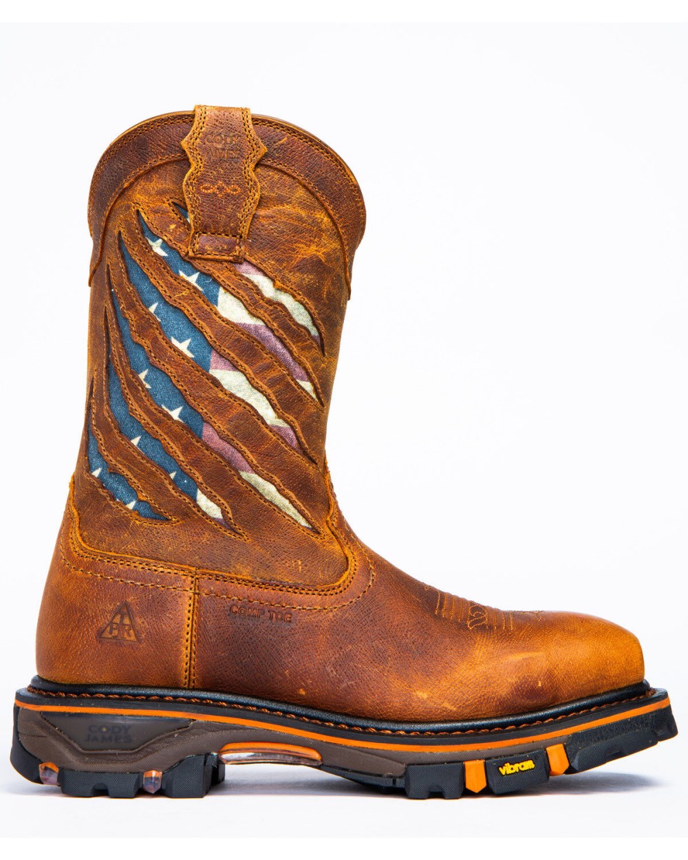 Cody James - Men's Flag Western Work Boots - Nano Composite Toe | Brown Cody James - Men's Flag Western Work Boots - Nano Composite Toe | Brown