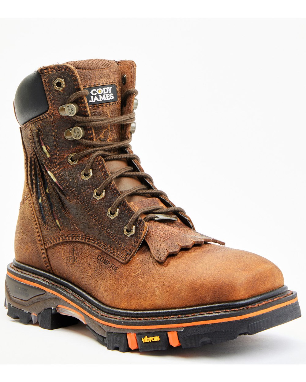 Cody James - Men's Decimator Vibram Lace-Up Work Boots - Composite Toe | Brown Cody James - Men's Decimator Vibram Lace-Up Work Boots - Composite Toe | Brown