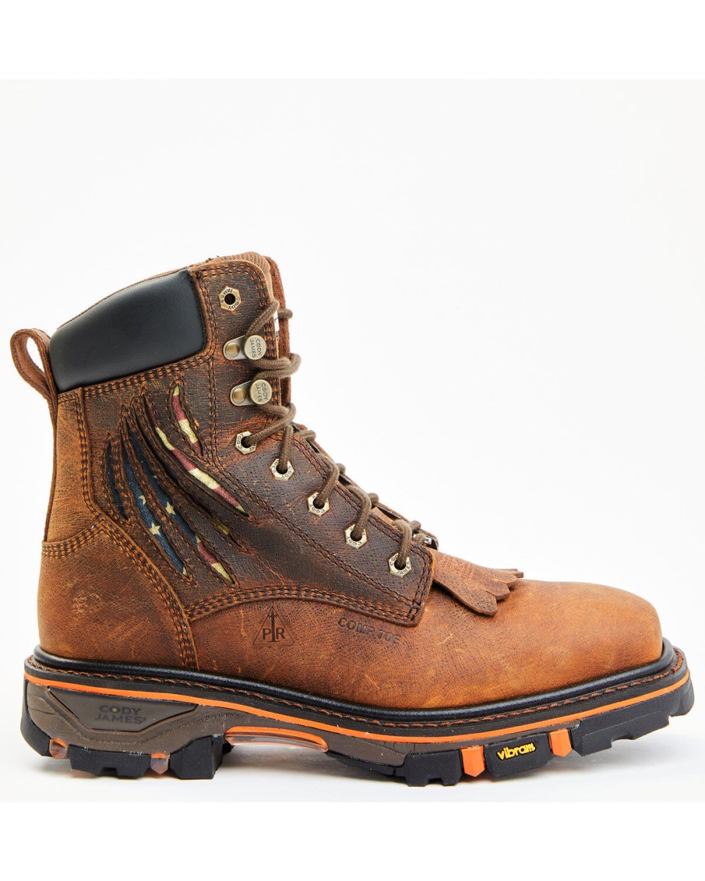 Cody James - Men's Decimator Vibram Lace-Up Work Boots - Composite Toe | Brown Cody James - Men's Decimator Vibram Lace-Up Work Boots - Composite Toe | Brown