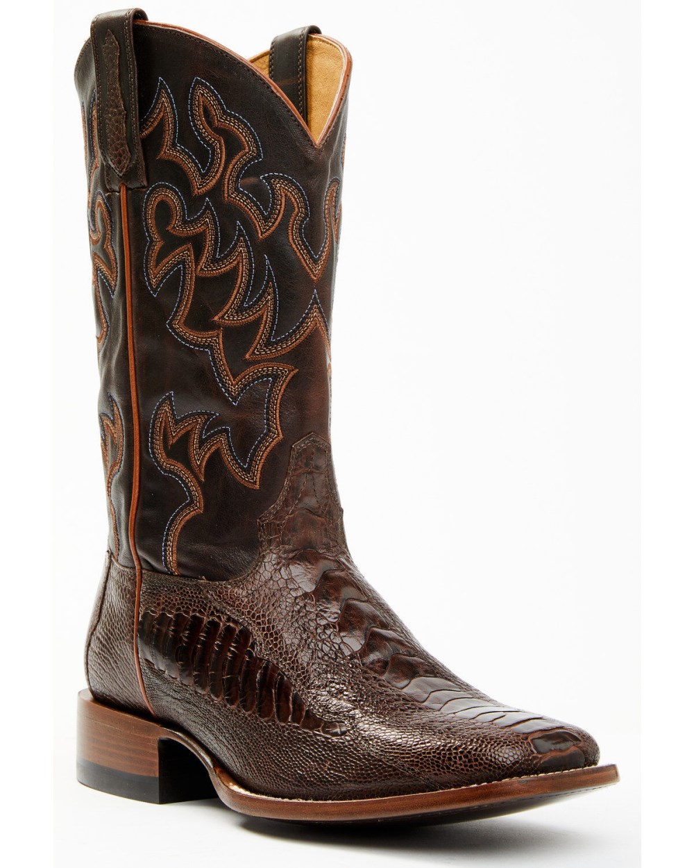 Cody James - Men's Antique Cafe Ostrich Leg Exotic Western Boots - Broad Square Toe | Brown Cody James - Men's Antique Cafe Ostrich Leg Exotic Western Boots - Broad Square Toe | Brown