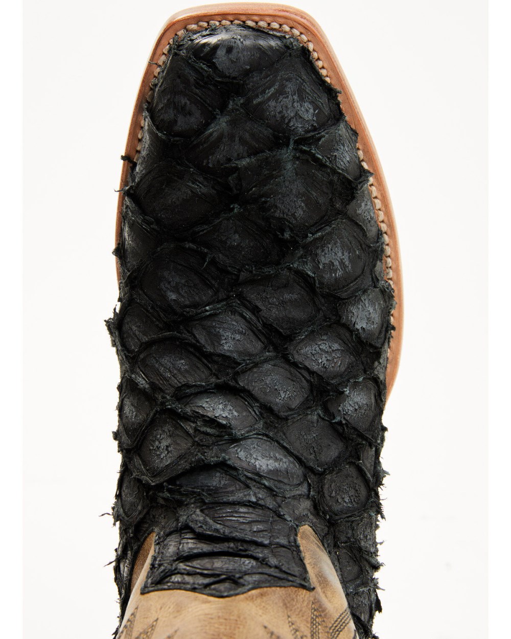 Cody James - Men's Vaqueras Exotic Pirarucu Western Boots - Square Toe | Black Cody James - Men's Vaqueras Exotic Pirarucu Western Boots - Square Toe | Black