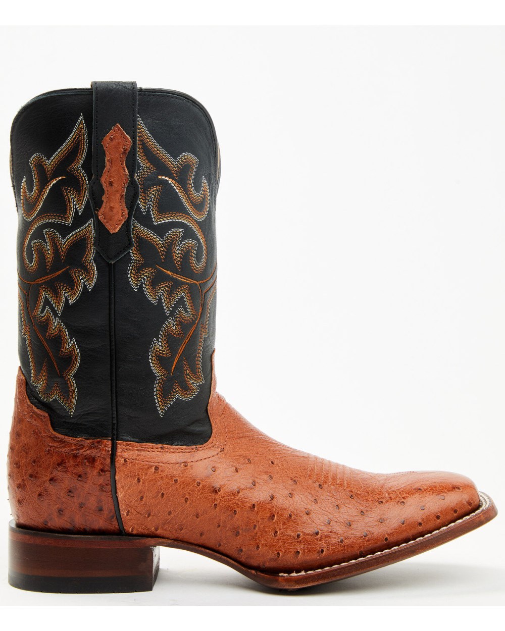 Cody James - Men's Exotic Ostrich Western Boots - Broad Square Toe | Cognac Cody James - Men's Exotic Ostrich Western Boots - Broad Square Toe | Cognac