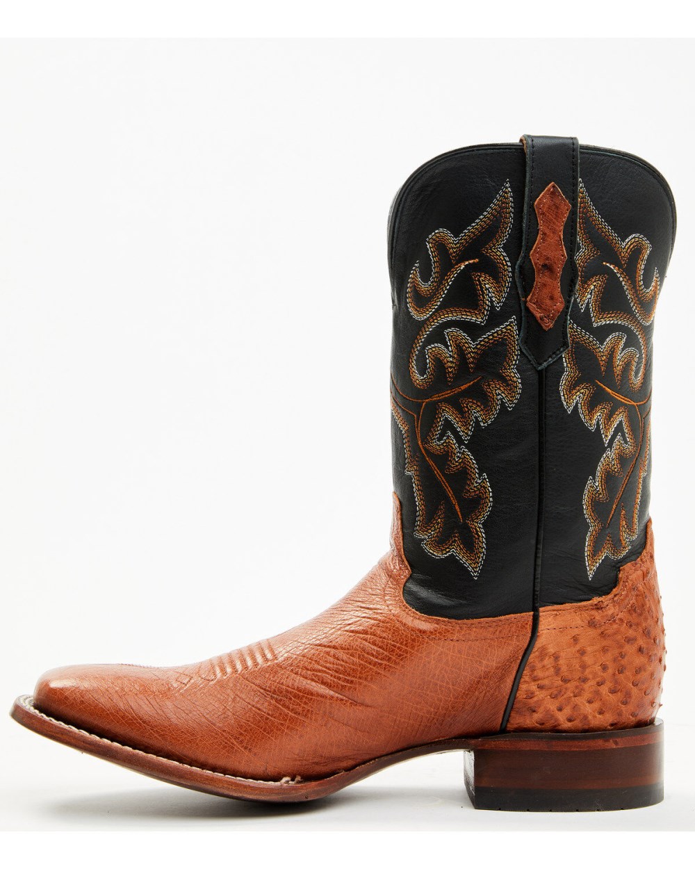 Cody James - Men's Exotic Ostrich Western Boots - Broad Square Toe | Cognac Cody James - Men's Exotic Ostrich Western Boots - Broad Square Toe | Cognac