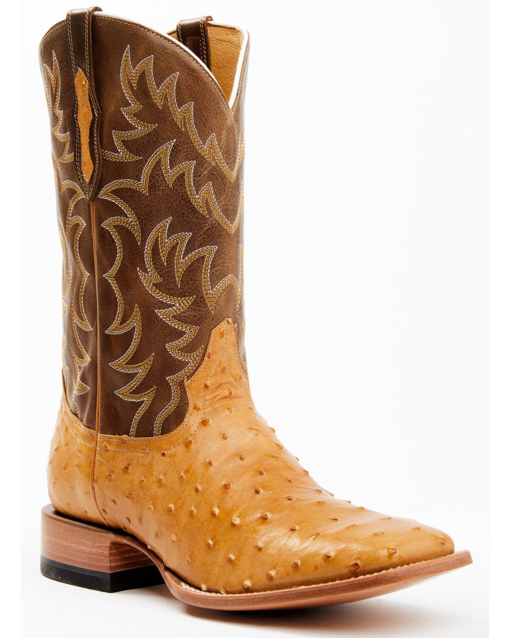 Cody James - Men's Full-Quill Ostrich Exotic Western Boots - Broad Square Toe | Brown Cody James - Men's Full-Quill Ostrich Exotic Western Boots - Broad Square Toe | Brown
