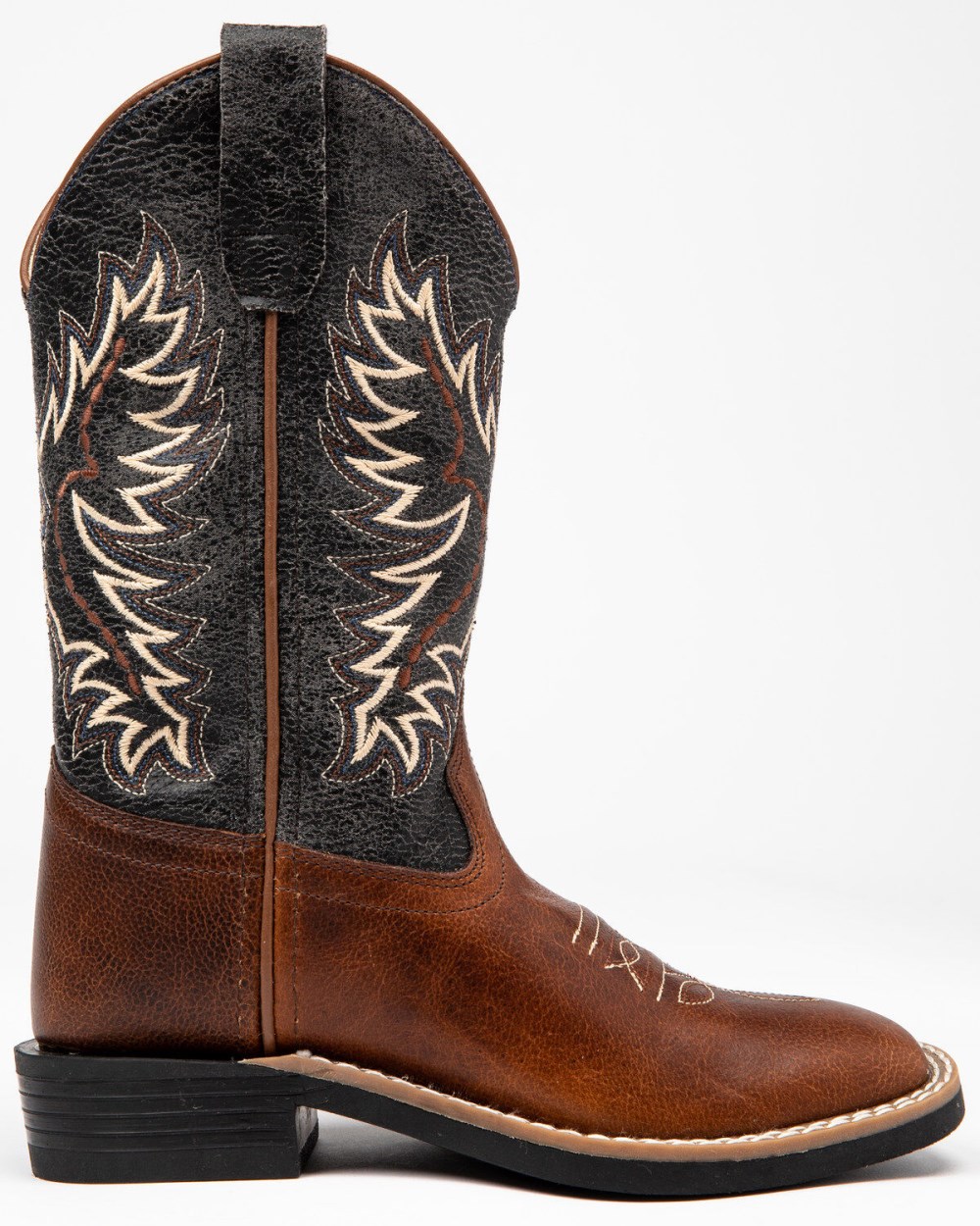 Cody James - Boys' Ryder Western Boots - Square Toe | Brown/blue