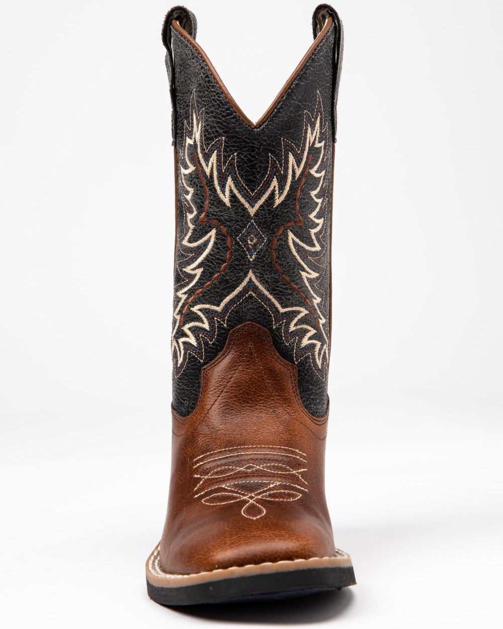 Cody James - Boys' Ryder Western Boots - Square Toe | Brown/blue