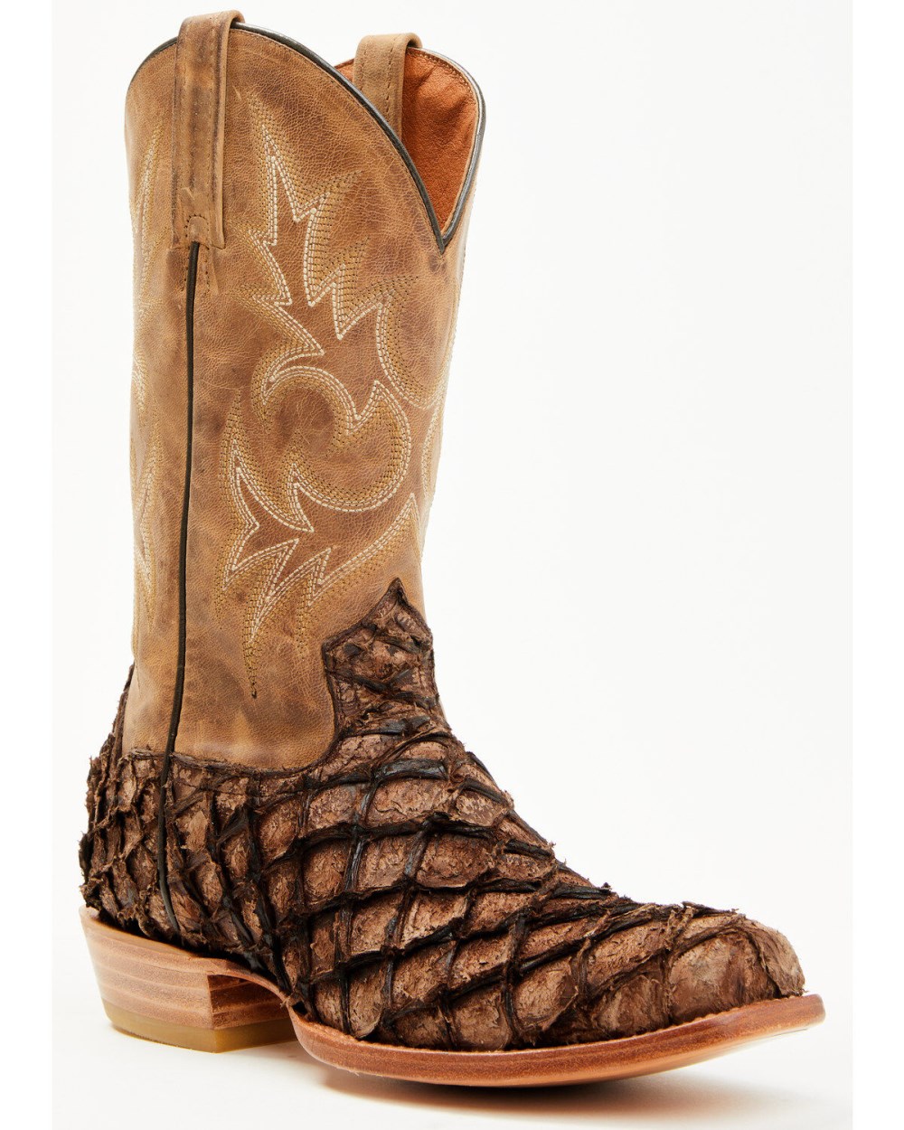Cody James - Men's Vaqueras Exotic Pirarucu Western Boots - Square Toe | Sand Cody James - Men's Vaqueras Exotic Pirarucu Western Boots - Square Toe | Sand