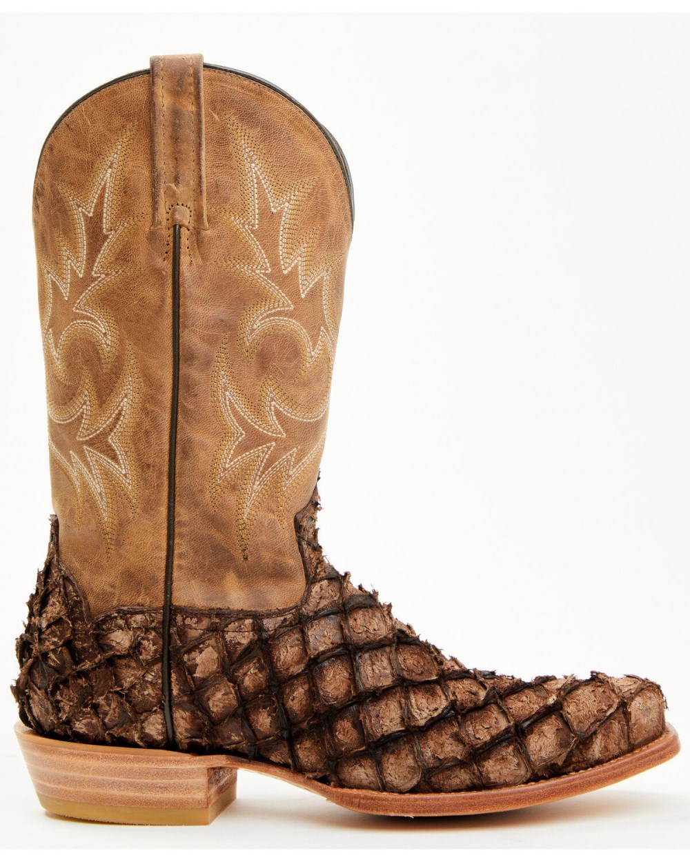 Cody James - Men's Vaqueras Exotic Pirarucu Western Boots - Square Toe | Sand Cody James - Men's Vaqueras Exotic Pirarucu Western Boots - Square Toe | Sand