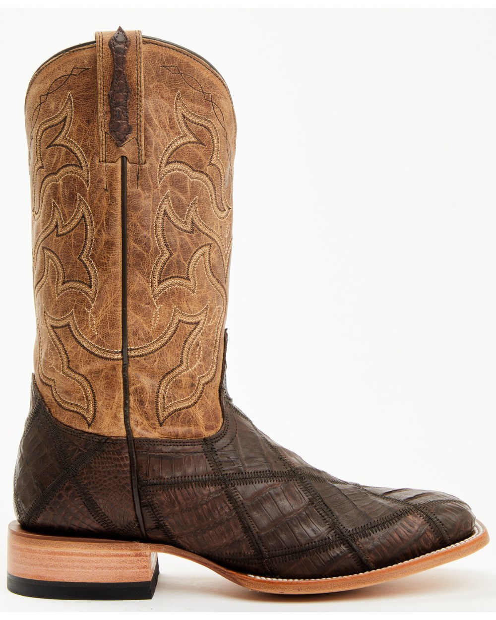 Cody James - Men's Exotic Caiman Western Boots - Broad Square Toe | Brown Cody James - Men's Exotic Caiman Western Boots - Broad Square Toe | Brown