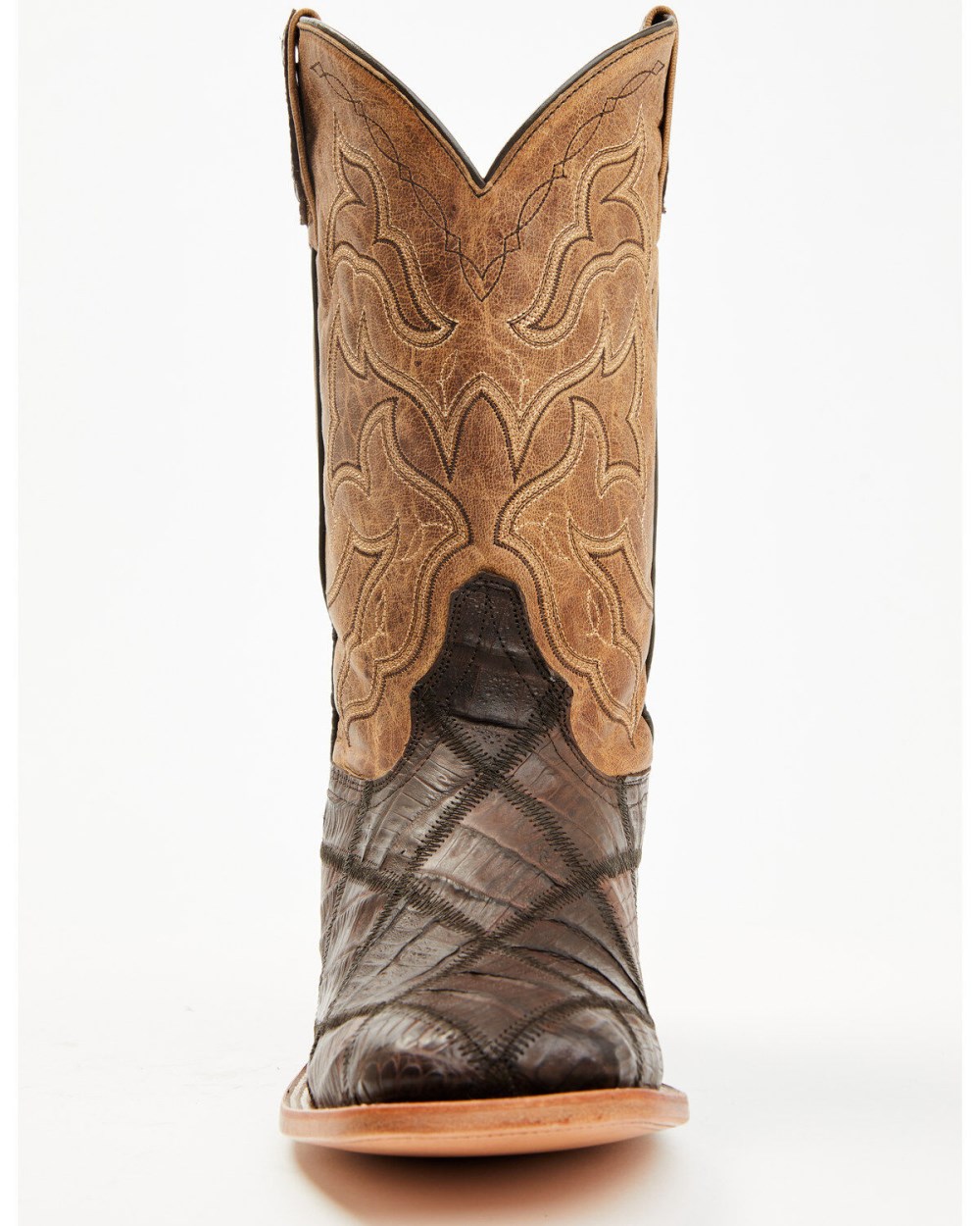 Cody James - Men's Exotic Caiman Western Boots - Broad Square Toe | Brown Cody James - Men's Exotic Caiman Western Boots - Broad Square Toe | Brown