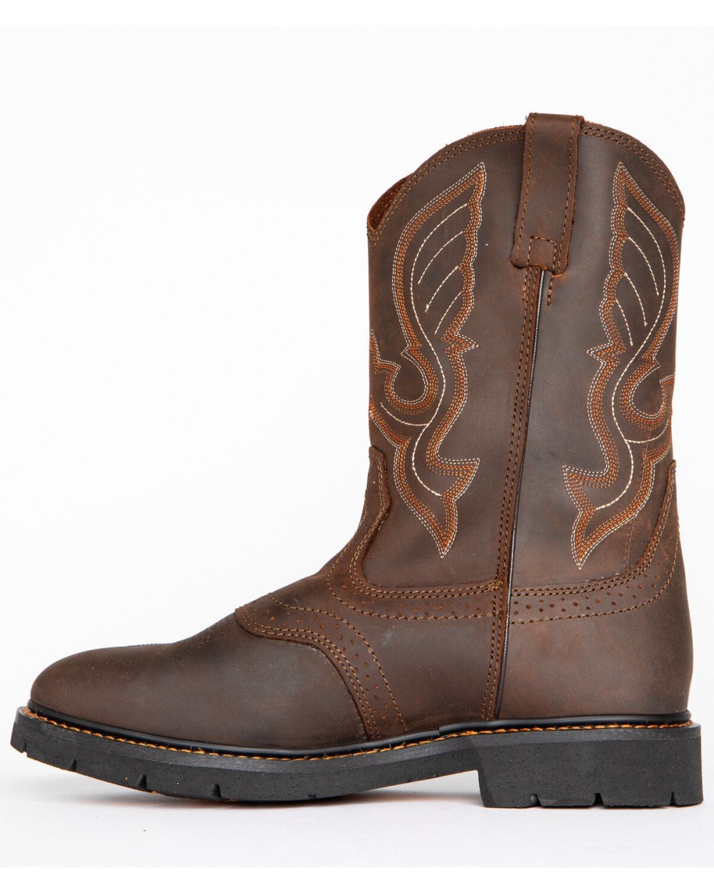 Cody James - Men's Mustang Western Pull-On Work Boots - Soft Toe | Brown Cody James - Men's Mustang Western Pull-On Work Boots - Soft Toe | Brown