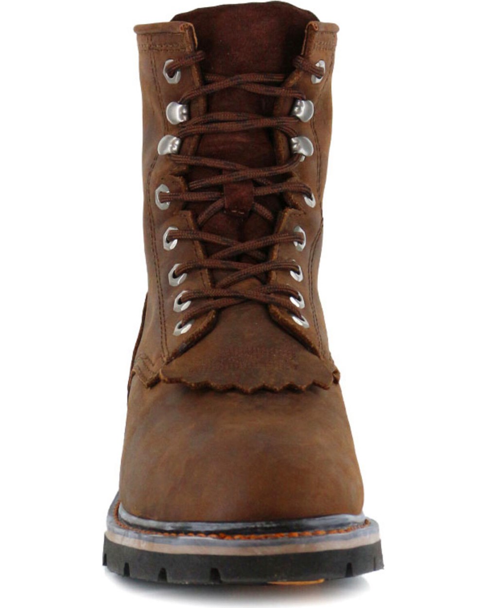 Cody James - Men's 8" Mustang Waterproof Lace-Up Kiltie Work Boots - Soft Toe | Brown