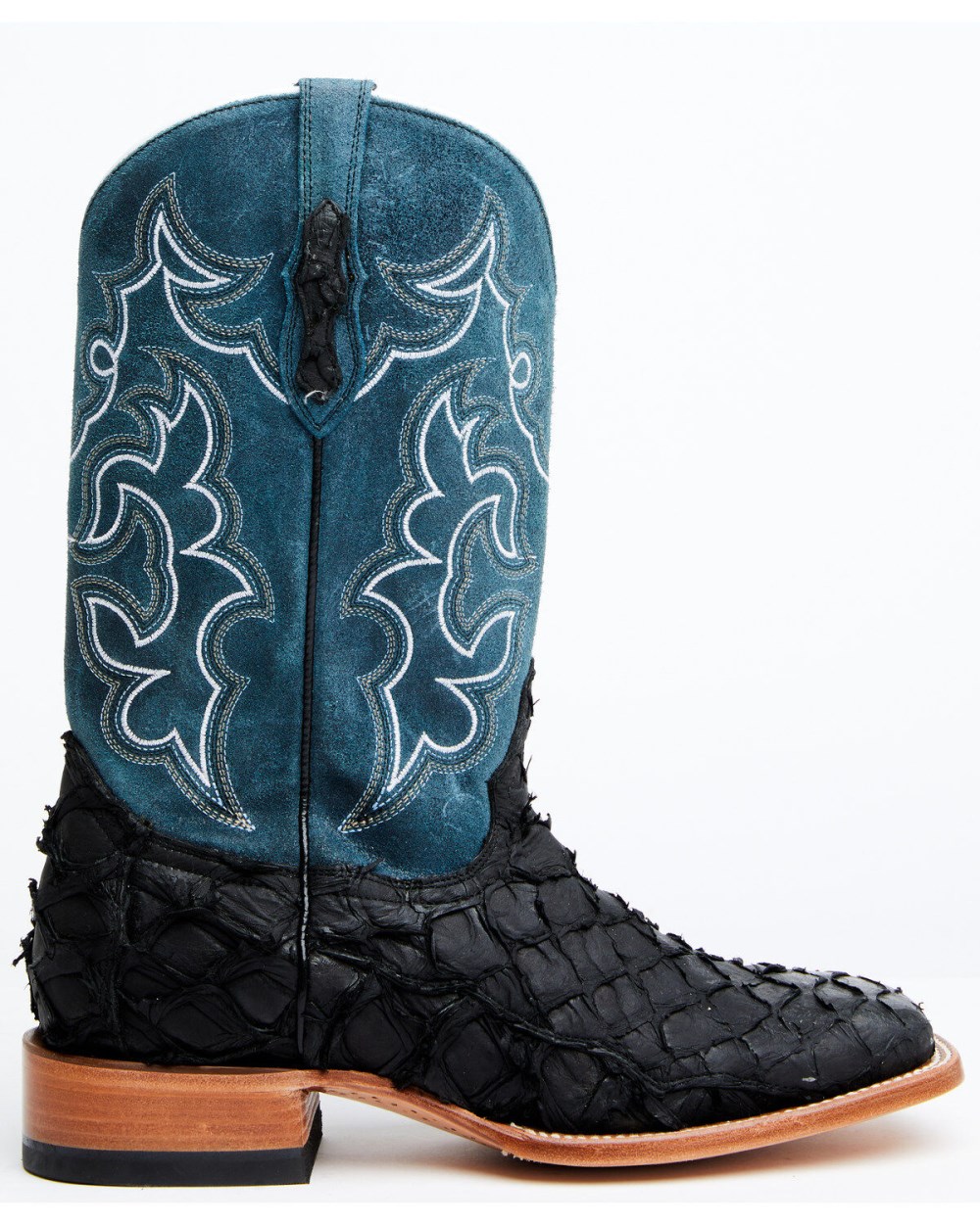Cody James - Men's Pirarucu Soul Western Exotic Boot - Broad Square Toe | Blue