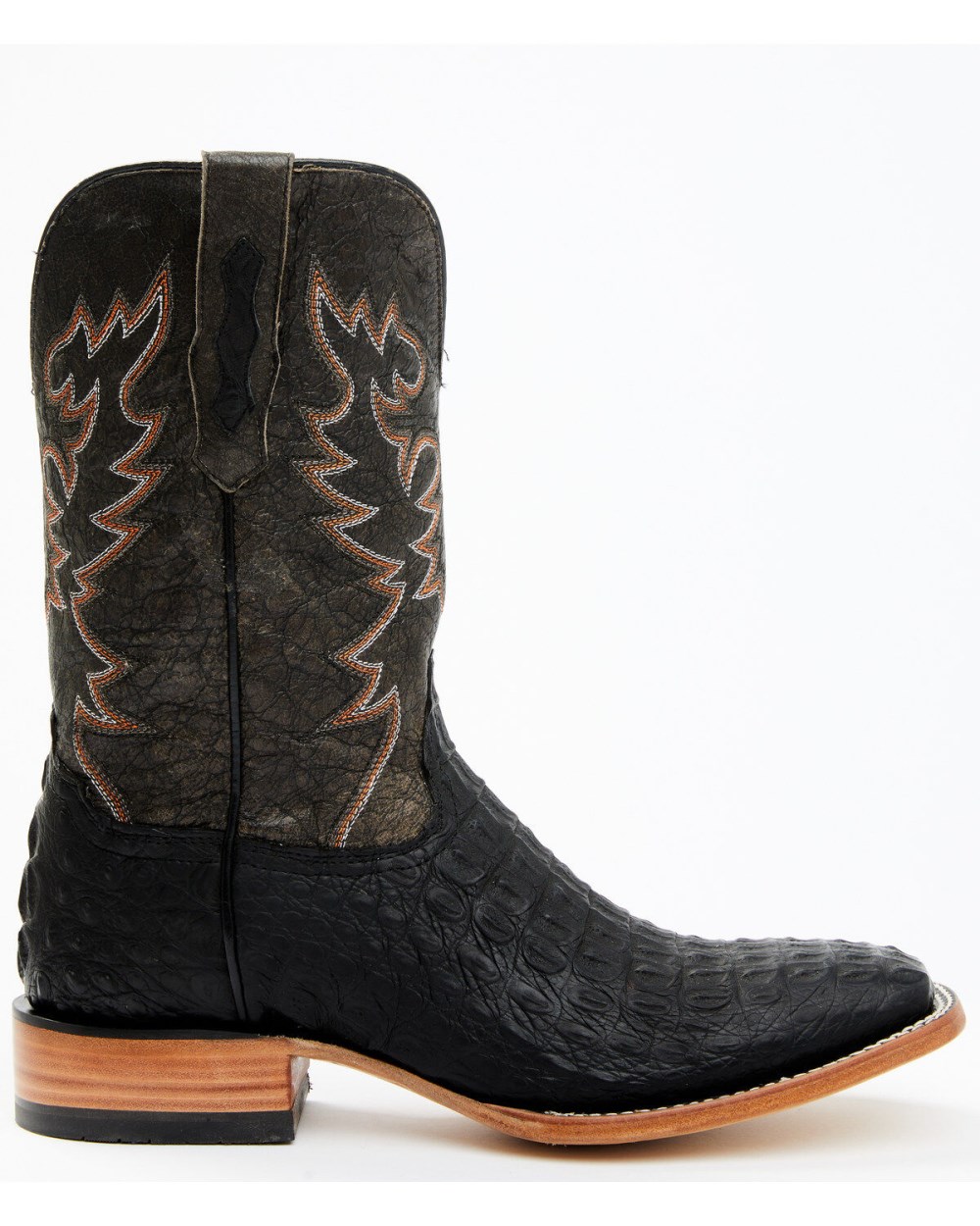 Cody James - Men's Exotic Caiman Belly Western Boots - Broad Square Toe | Black