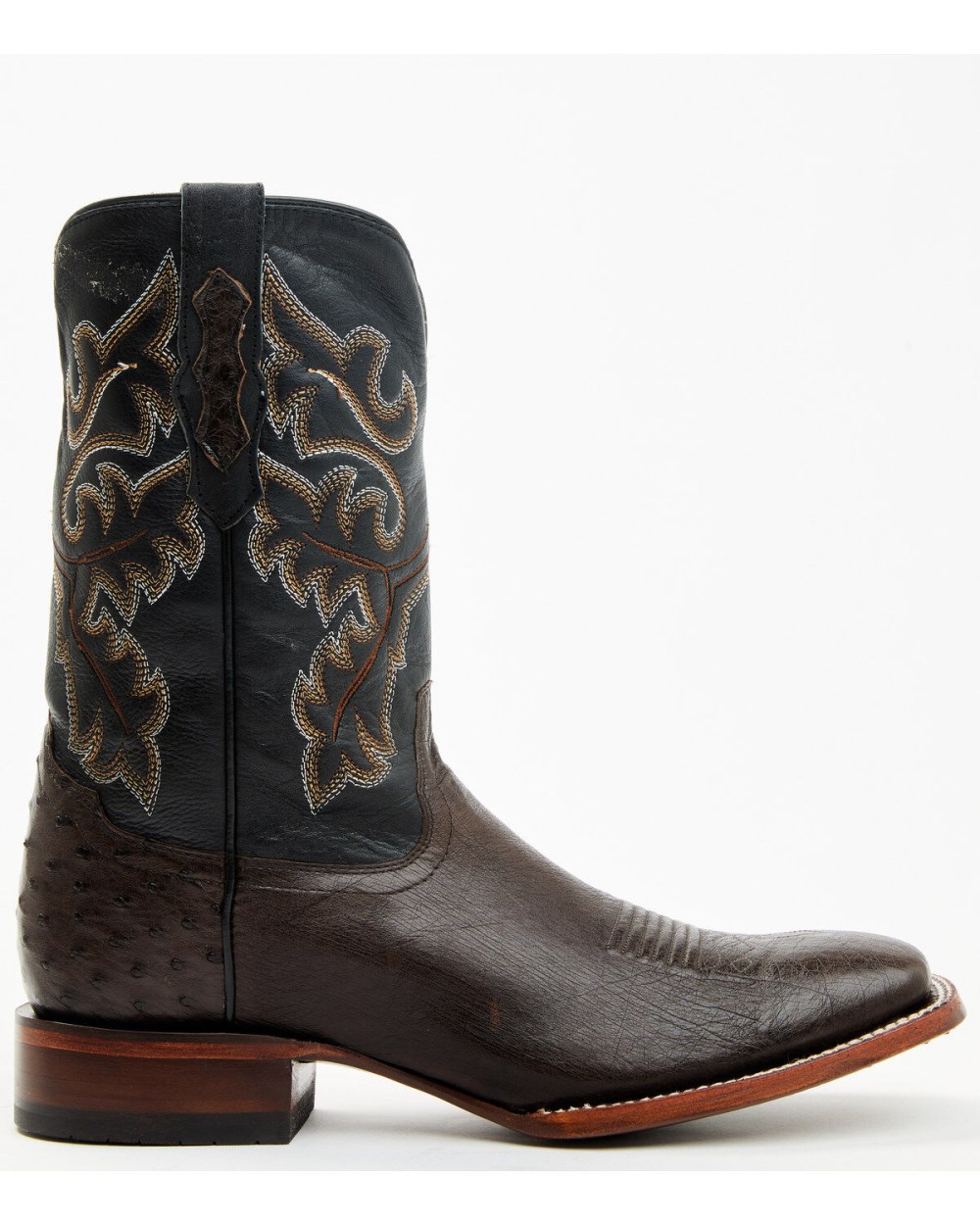 Cody James - Men's Exotic Ostrich Western Boots - Broad Square Toe | Chocolate