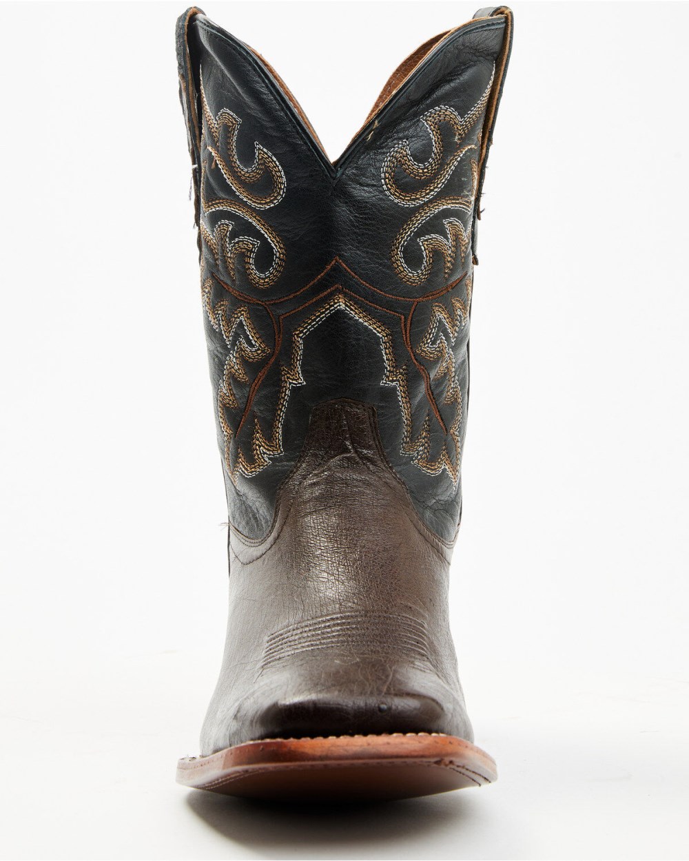 Cody James - Men's Exotic Ostrich Western Boots - Broad Square Toe | Chocolate