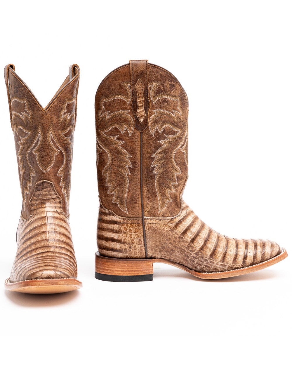 Cody James - Men's Caiman Belly Western Boots - Broad Square Toe | Brown Cody James - Men's Caiman Belly Western Boots - Broad Square Toe | Brown