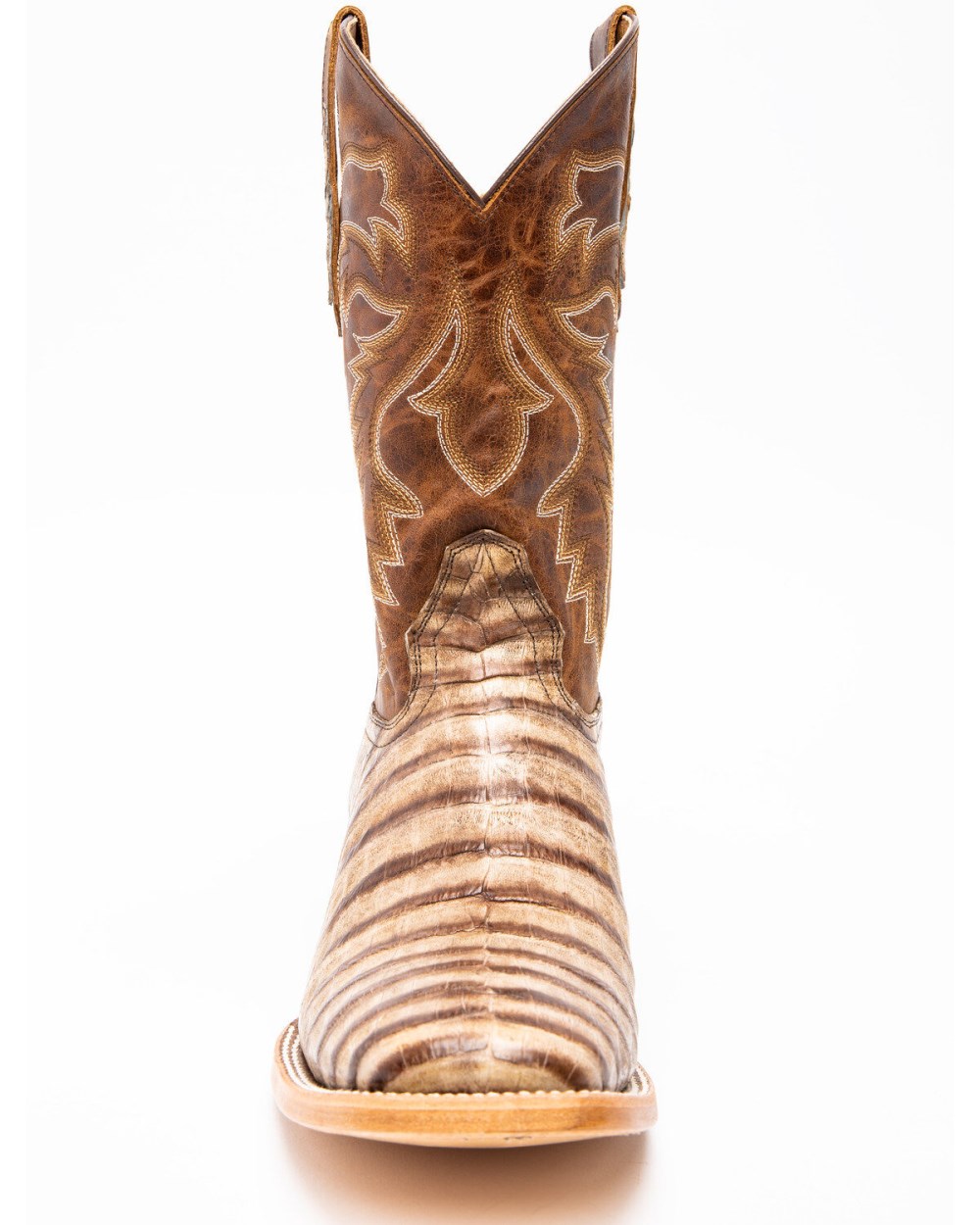 Cody James - Men's Caiman Belly Western Boots - Broad Square Toe | Brown