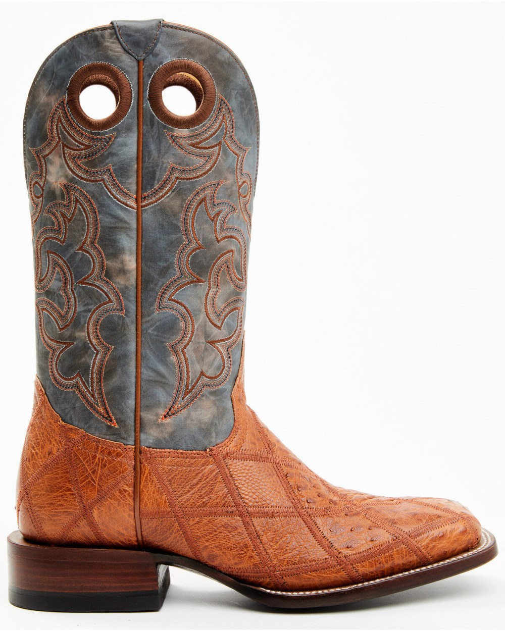 Cody James - Men's Exotic Ostrich Western Boots - Broad Square Toe | Cognac Cody James - Men's Exotic Ostrich Western Boots - Broad Square Toe | Cognac