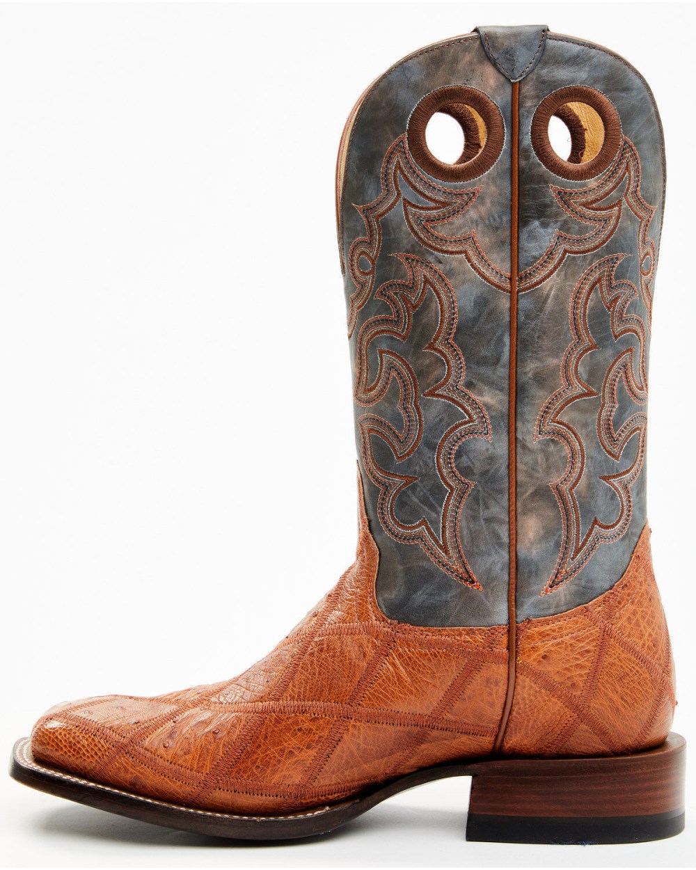 Cody James - Men's Exotic Ostrich Western Boots - Broad Square Toe | Cognac Cody James - Men's Exotic Ostrich Western Boots - Broad Square Toe | Cognac