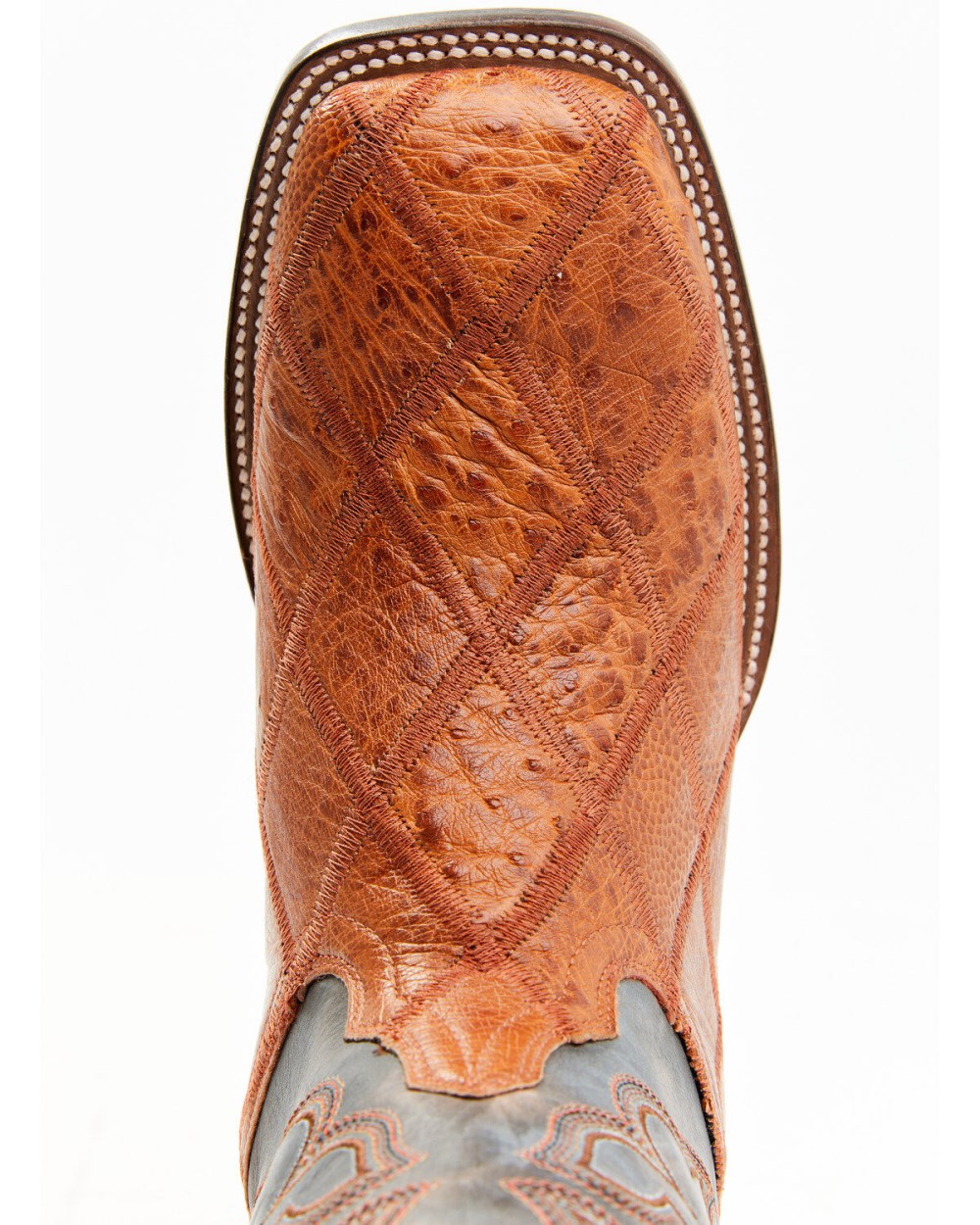 Cody James - Men's Exotic Ostrich Western Boots - Broad Square Toe | Cognac Cody James - Men's Exotic Ostrich Western Boots - Broad Square Toe | Cognac