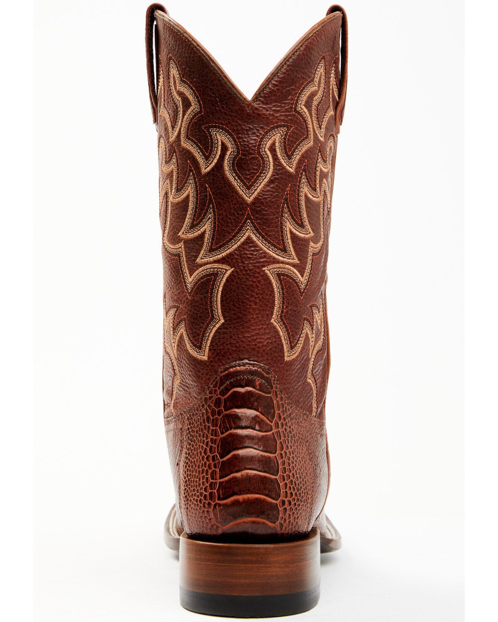 Cody James - Men's Brandy Ostrich Leg Exotic Western Boots - Broad Square Toe | Red Cody James - Men's Brandy Ostrich Leg Exotic Western Boots - Broad Square Toe | Red