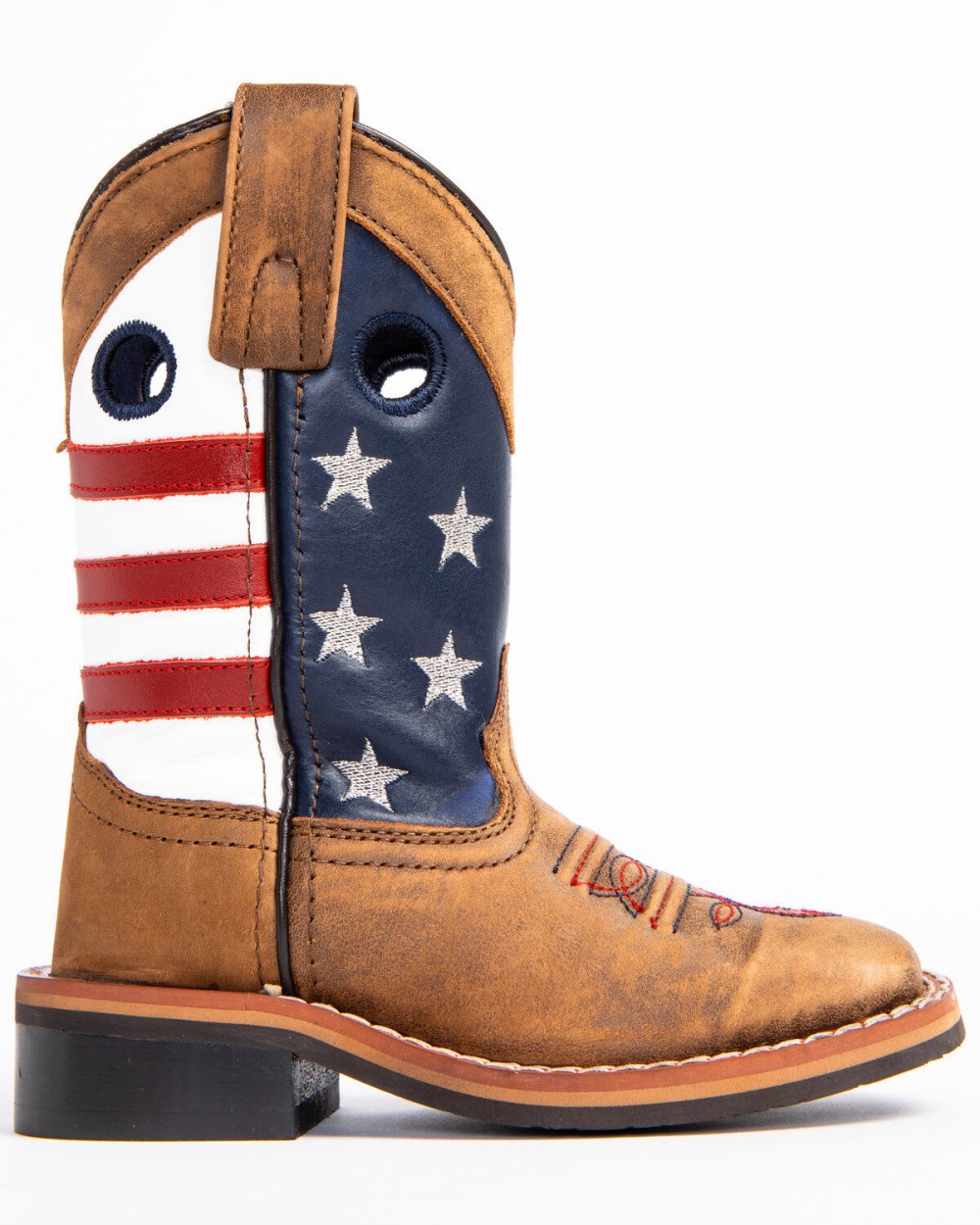 Cody James - Boys' USA Flag Western Boots - Broad Square Toe | Brown