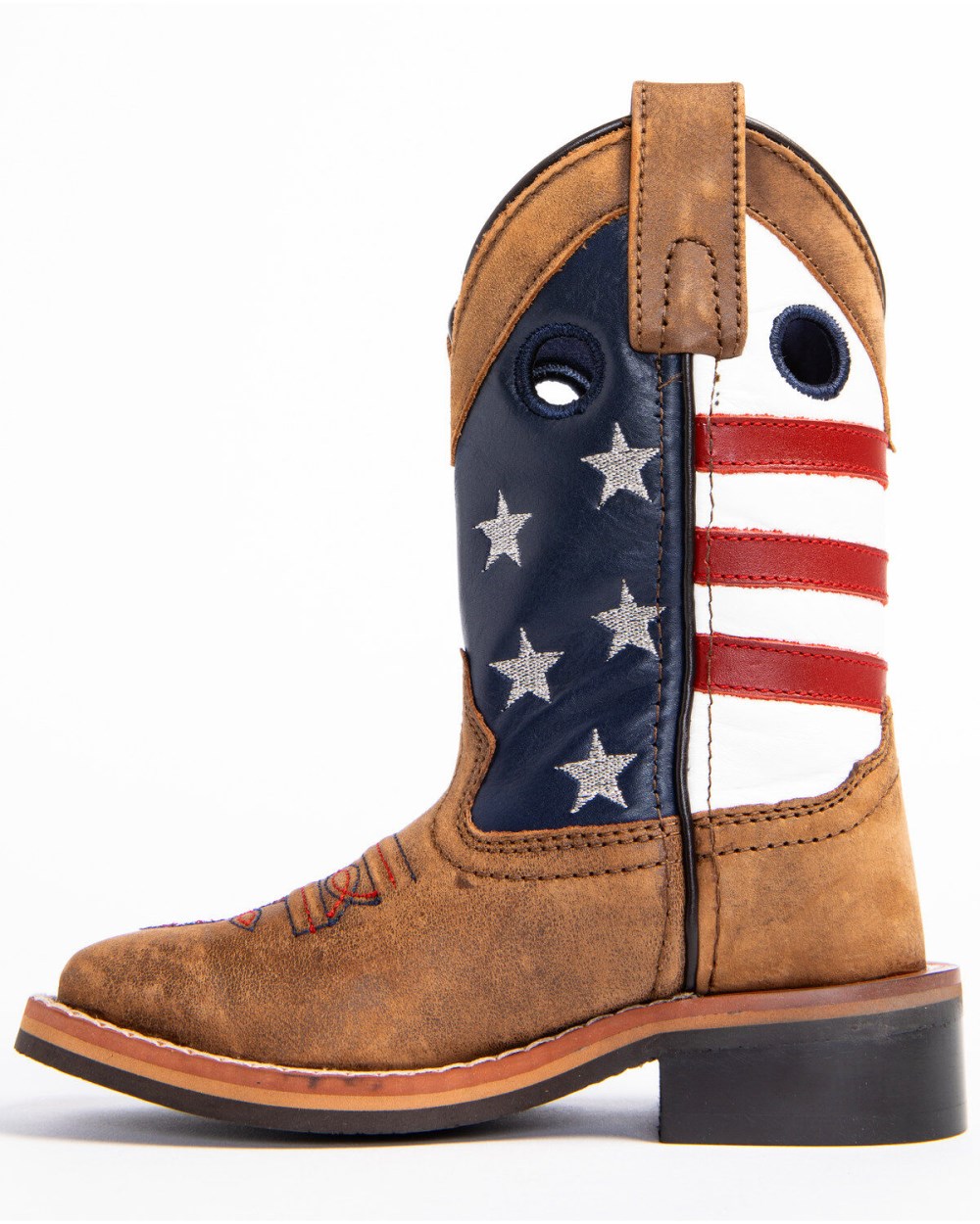 Cody James - Boys' USA Flag Western Boots - Broad Square Toe | Brown