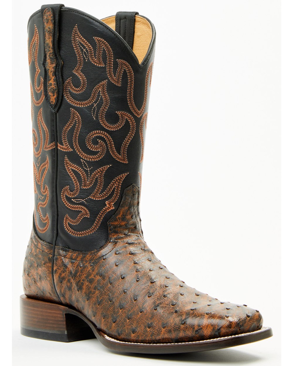 Cody James - Men's Exotic Full Quill Ostrich Western Boots - Broad Square Toe | Brandy Brown Cody James - Men's Exotic Full Quill Ostrich Western Boots - Broad Square Toe | Brandy Brown