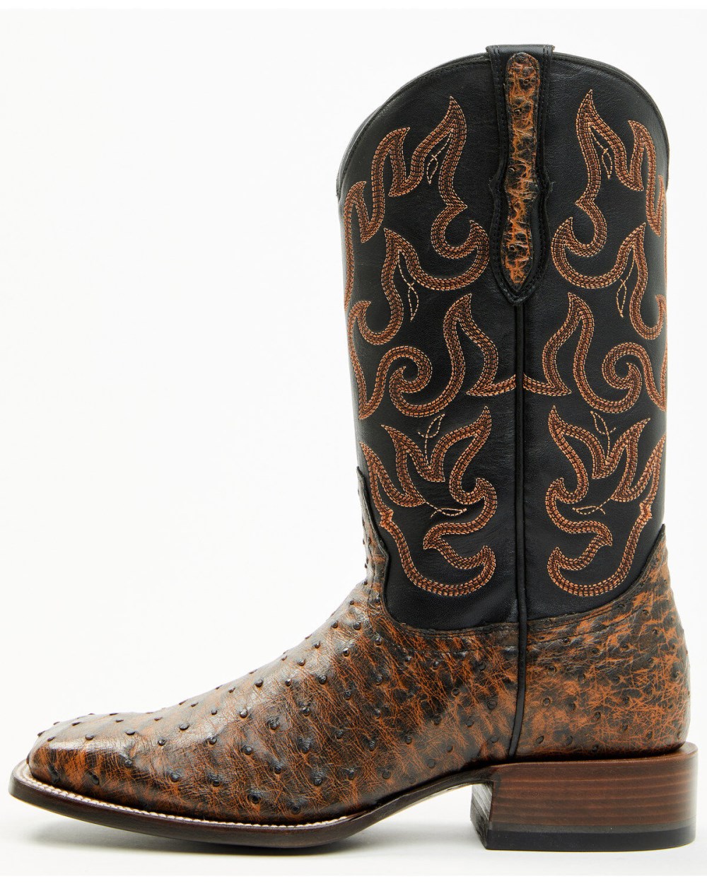 Cody James - Men's Exotic Full Quill Ostrich Western Boots - Broad Square Toe | Brandy Brown Cody James - Men's Exotic Full Quill Ostrich Western Boots - Broad Square Toe | Brandy Brown