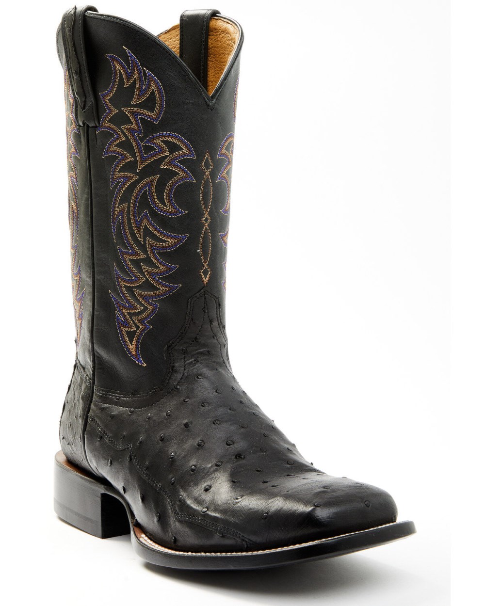 Cody James - Men's Exotic Full-Quill Ostrich Western Boots - Broad Square Toe | Black Cody James - Men's Exotic Full-Quill Ostrich Western Boots - Broad Square Toe | Black