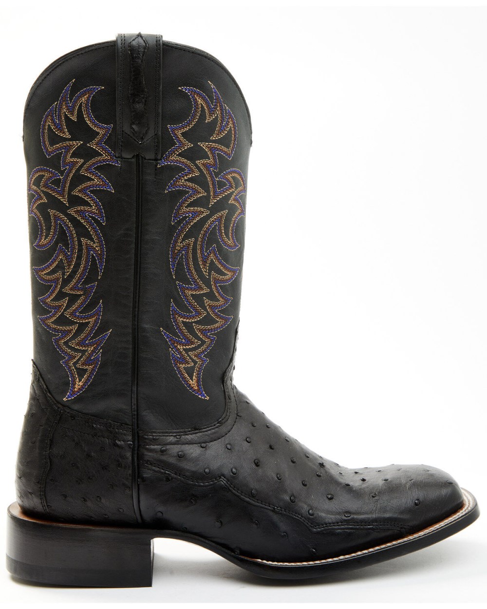 Cody James - Men's Exotic Full-Quill Ostrich Western Boots - Broad Square Toe | Black Cody James - Men's Exotic Full-Quill Ostrich Western Boots - Broad Square Toe | Black