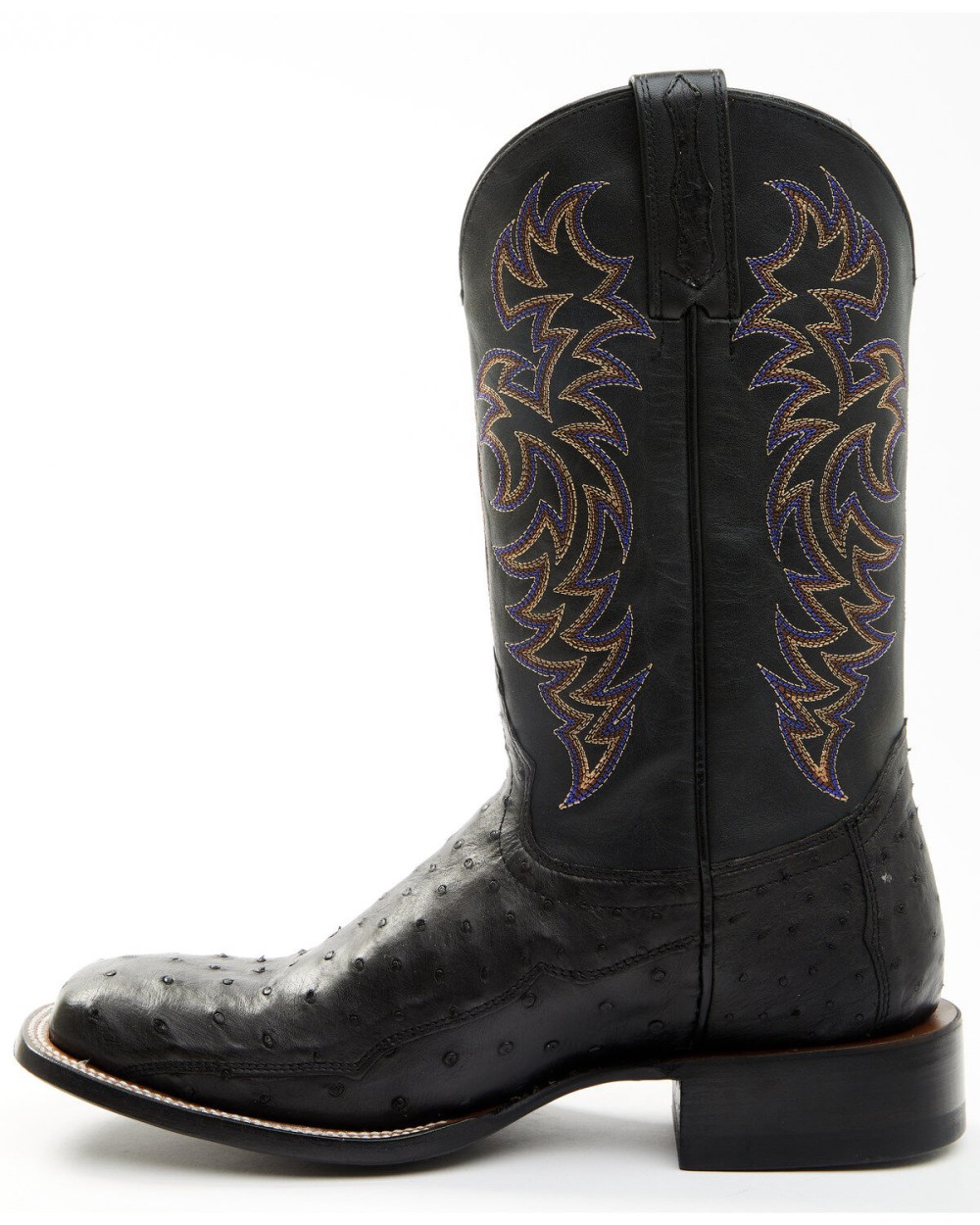 Cody James - Men's Exotic Full-Quill Ostrich Western Boots - Broad Square Toe | Black Cody James - Men's Exotic Full-Quill Ostrich Western Boots - Broad Square Toe | Black