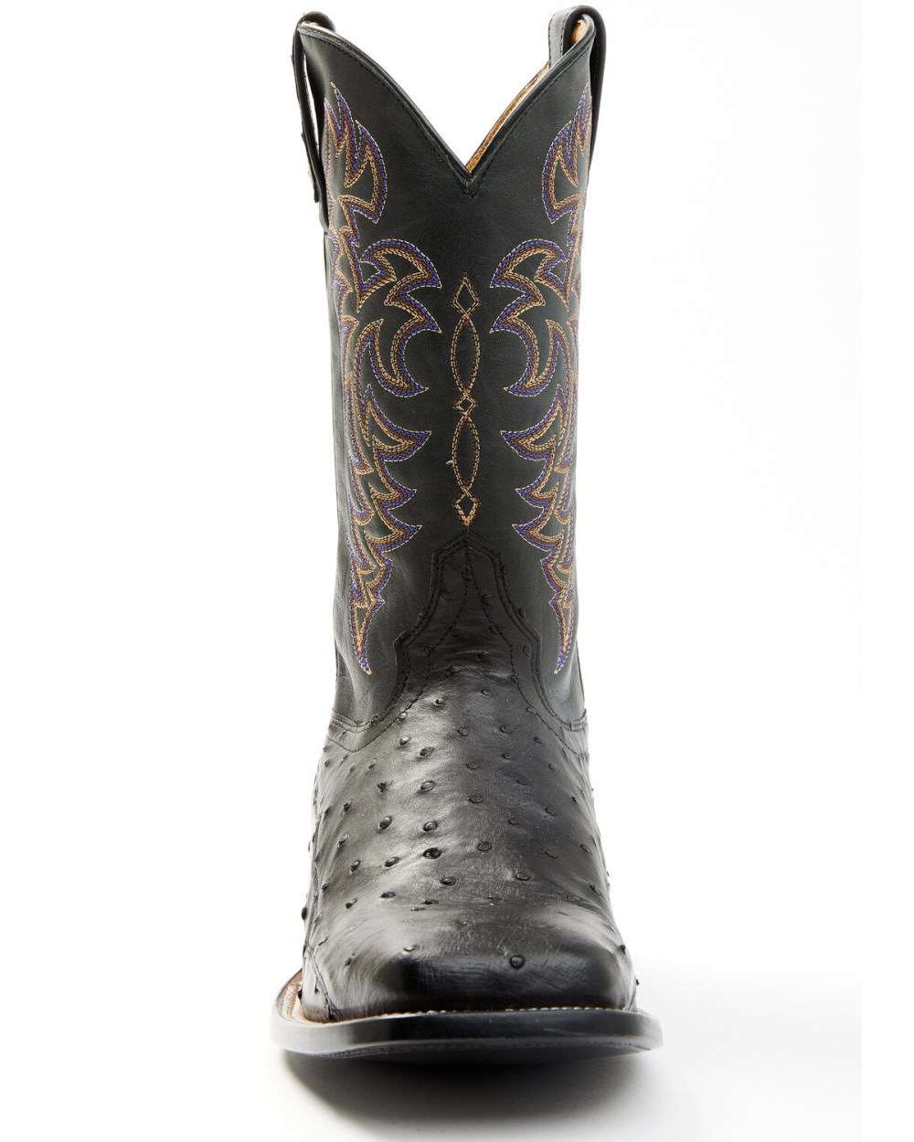Cody James - Men's Exotic Full-Quill Ostrich Western Boots - Broad Square Toe | Black Cody James - Men's Exotic Full-Quill Ostrich Western Boots - Broad Square Toe | Black