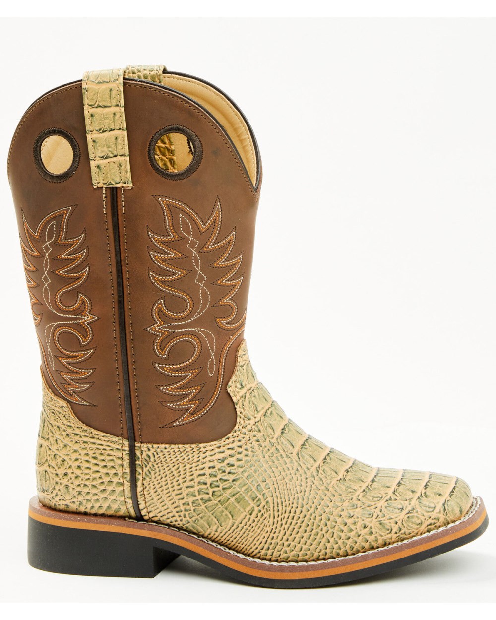 Cody James - Little Boys' Gator Print Western Boots - Broad Square Toe | Brown Cody James - Little Boys' Gator Print Western Boots - Broad Square Toe | Brown