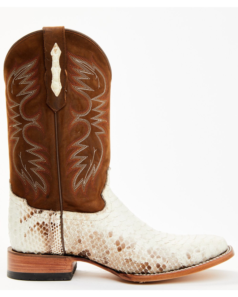 Cody James - Men's Bone Python Exotic Western Boot - Broad Square Toe | Brown Cody James - Men's Bone Python Exotic Western Boot - Broad Square Toe | Brown