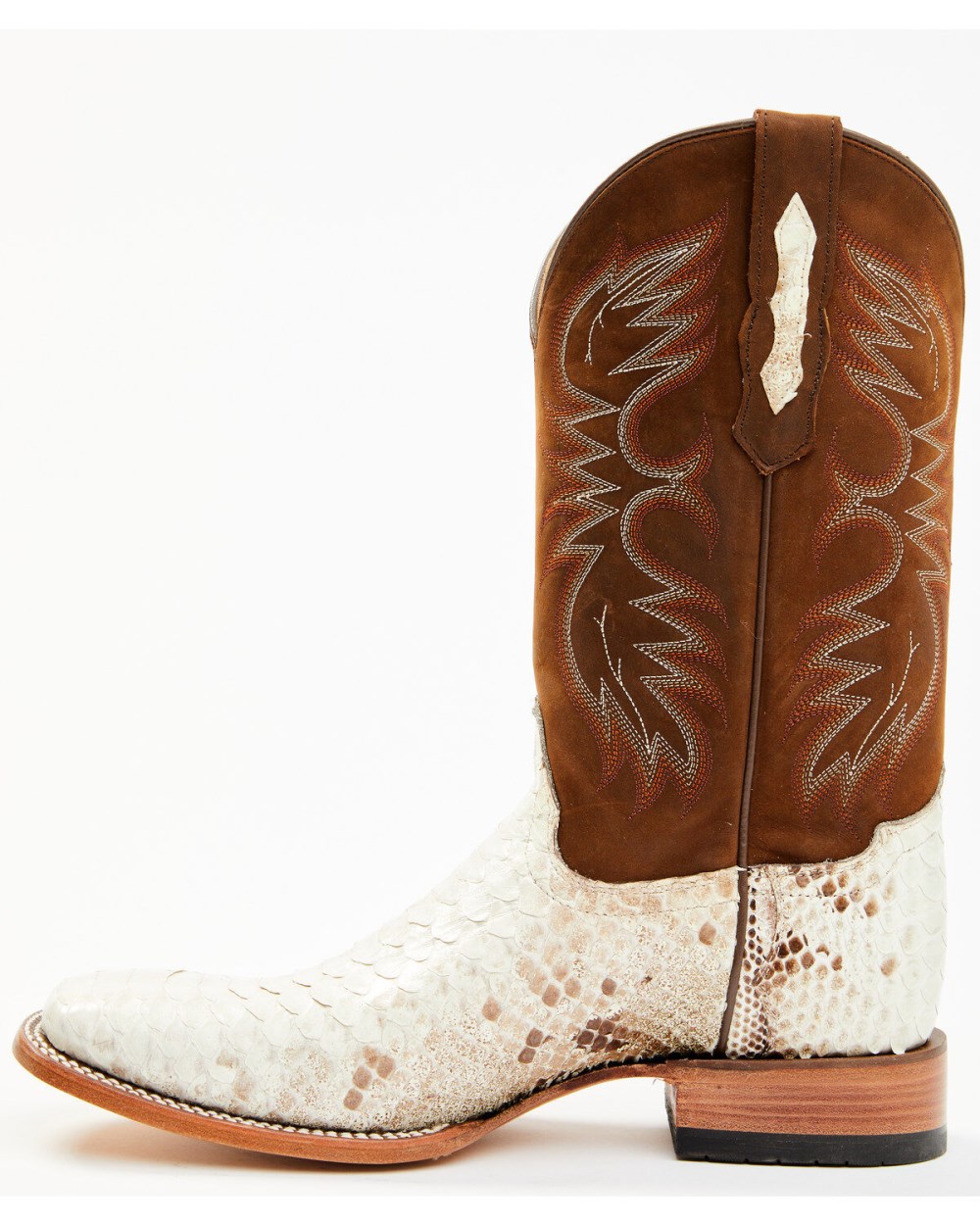 Cody James - Men's Bone Python Exotic Western Boot - Broad Square Toe | Brown Cody James - Men's Bone Python Exotic Western Boot - Broad Square Toe | Brown