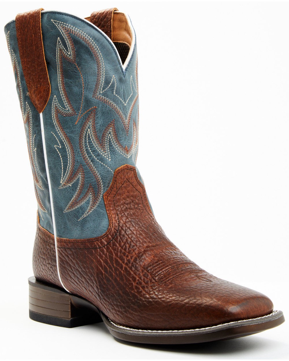 Cody James - Men's Hoverfly Dakota Western Performance Boots - Broad Square Toe | Brown/blue Cody James - Men's Hoverfly Dakota Western Performance Boots - Broad Square Toe | Brown/blue