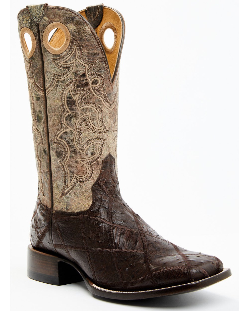 Cody James - Men's Exotic Full Quill Ostrich Western Boots - Broad Square Toe | Brown Cody James - Men's Exotic Full Quill Ostrich Western Boots - Broad Square Toe | Brown