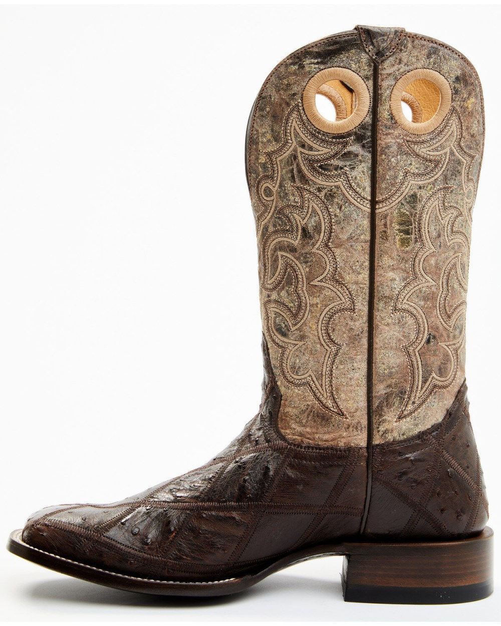 Cody James - Men's Exotic Full Quill Ostrich Western Boots - Broad Square Toe | Brown Cody James - Men's Exotic Full Quill Ostrich Western Boots - Broad Square Toe | Brown