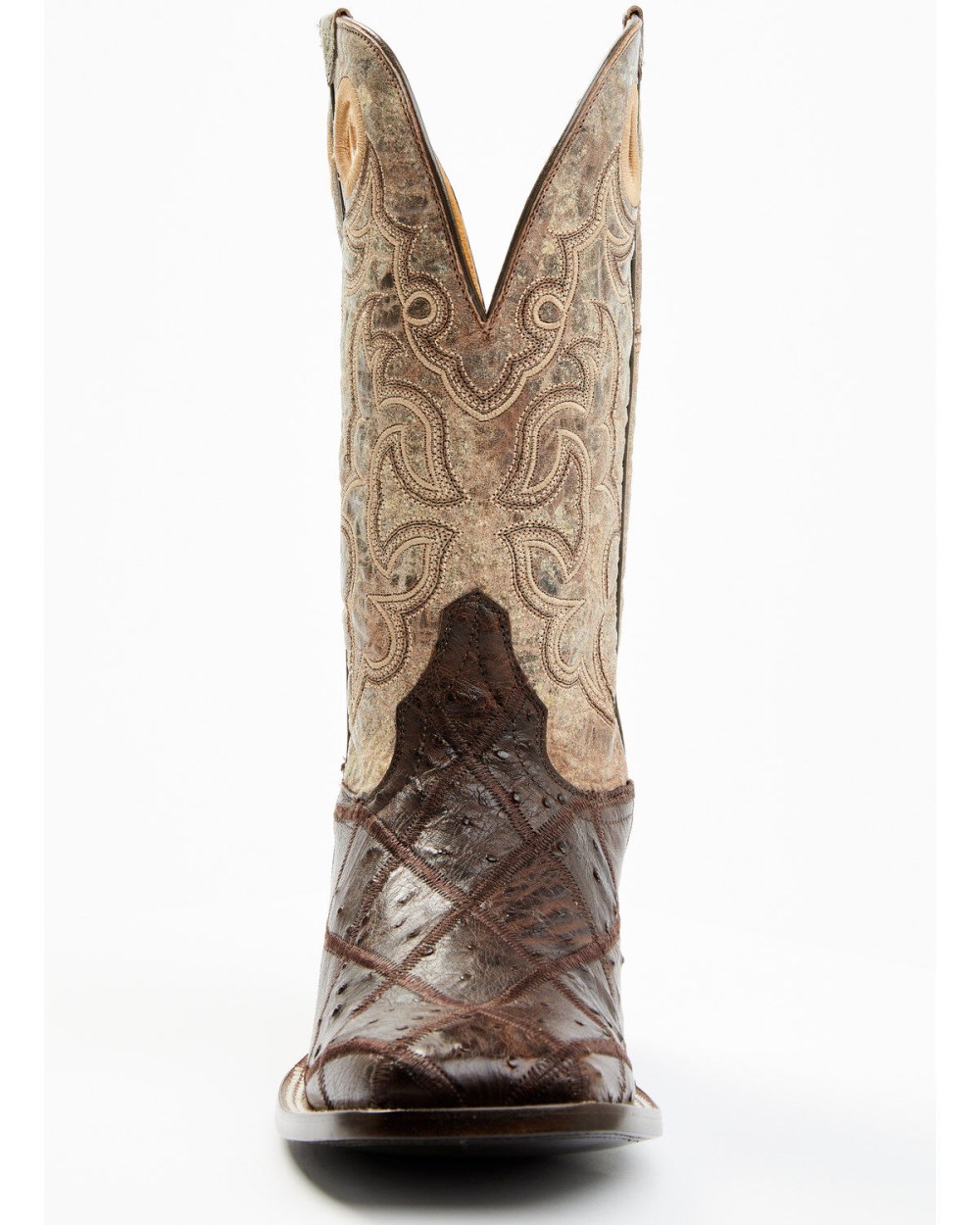 Cody James - Men's Exotic Full Quill Ostrich Western Boots - Broad Square Toe | Brown Cody James - Men's Exotic Full Quill Ostrich Western Boots - Broad Square Toe | Brown