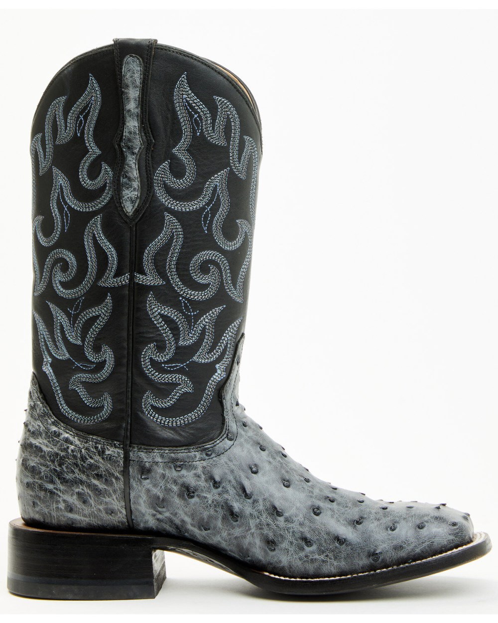 Cody James - Men's Exotic Full Quill Ostrich Western Boots - Broad Square Toe | Grey Cody James - Men's Exotic Full Quill Ostrich Western Boots - Broad Square Toe | Grey